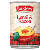 Baxters Favourites Lentil & Bacon 400g (Case of 12)  Honesty Sales U.K